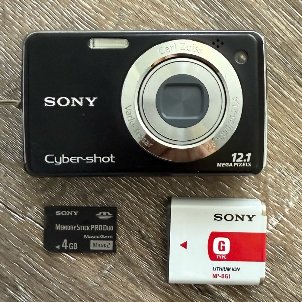 Sony Cyber-shot 12.1 MP Digital Camera - Black and Silver Finish